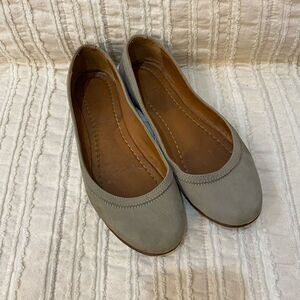 Frye Carson Gray Leather Ballet Flat Women Size 7.5